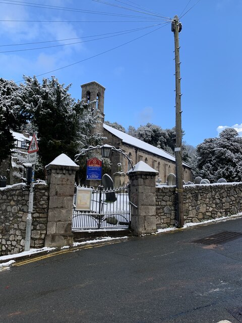 The church at Lansanffraid Glan Conwy