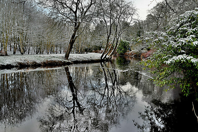 Winter reflections on the Camowen River