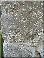 Benchmark on cemetery building, Ffordd-y-Llan, Cilcain