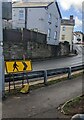 ST3089 : Yellow temporary sign, Barrack Hill, Newport by Jaggery