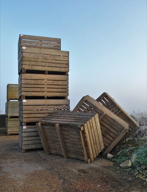 Farm produce crates at Langholme Manor