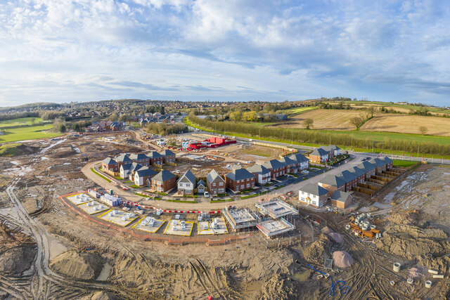 New homes being constructed in Priorslee