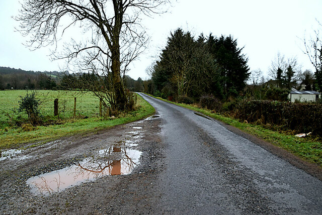 Puddles along Dunbreen View Road