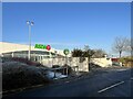 Bus stop and steps to Asda