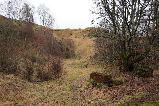 Old mine workings below Red Level Quarry