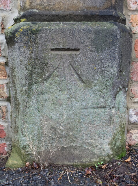 Benchmark on Thirsk Cemetery entrance
