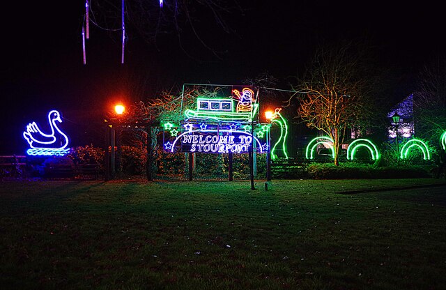 Christmas Lights 2022 - "Welcome to Stourport", Lion Hill, Stourport-on-Severn, Worcs
