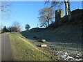 SD5292 : Kendal Castle - moat, tower and beacon by Christine Johnstone