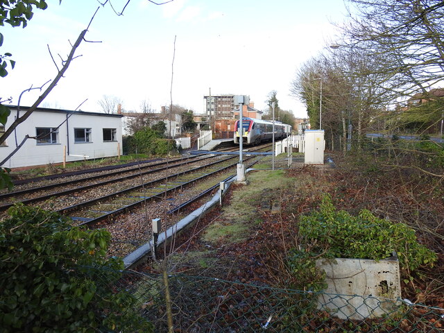 A train at the platform in Halesworth Station