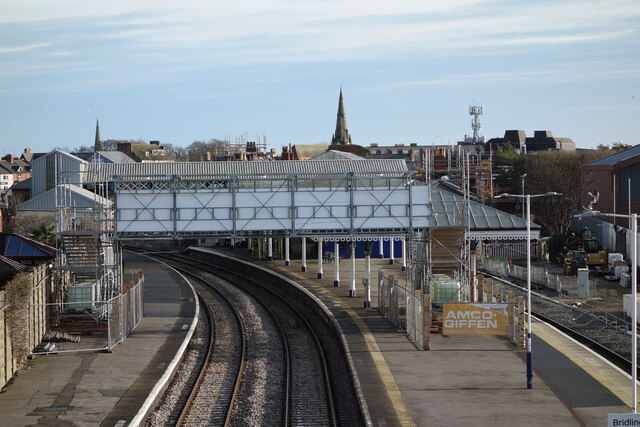 Temporary footbridge, Bridlington Railway Station