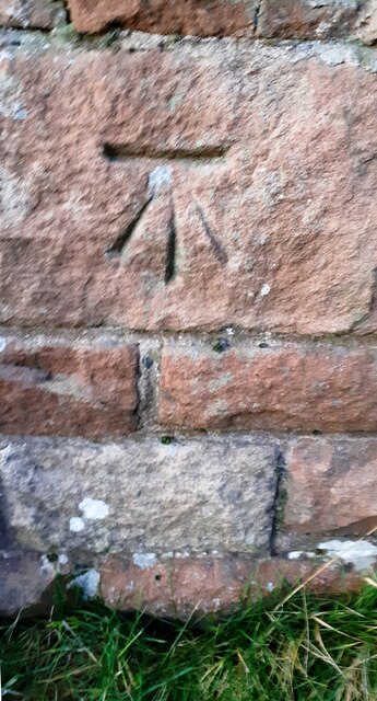 Benchmark on boundary wall of Ash House
