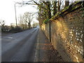 Boundary wall on Salisbury Road Winkton