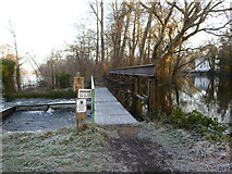 SZ1695 : Weir between Old Mill Stream and the River Avon by Rod Allday