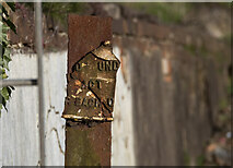 J3979 : Old sign, Holywood Railway Station by Rossographer