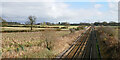 Staffordshire farmland and railway near Codsall