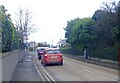 Traffic on the one-way Shimna Road waiting at the cross roads with  Bryansford Avenue