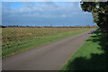 Bridleway along farm road