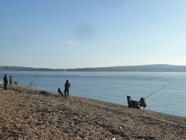 Anglers on Hurst Beach