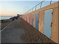 Beach huts on the promenade at Milford on Sea