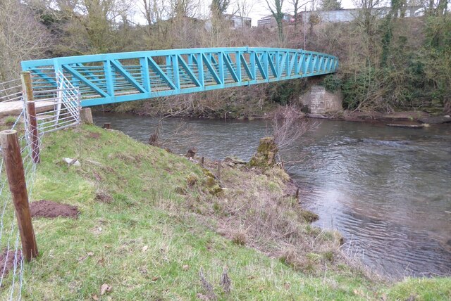 Footbridge crossing the River Monnow