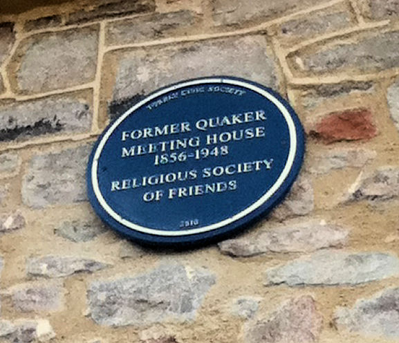 Plaque of former Quaker Meeting House