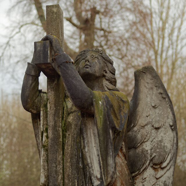 Angel Statue as Grave Memorial (detail), Brahan Estate