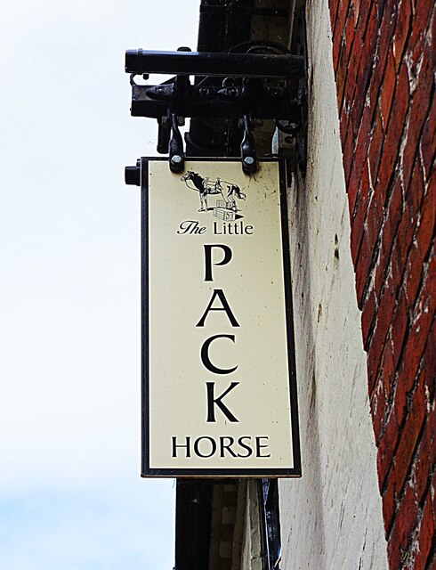 The Little Pack Horse (2) - sign, 31 High Street, Bewdley, Worcs