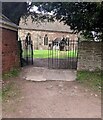 SO4235 : Churchyard entrance gates,  Kingstone, Herefordshire by Jaggery