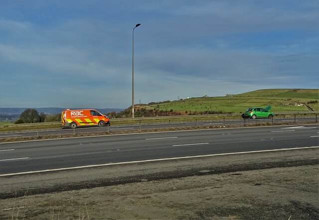 Motorway assistance on the M62