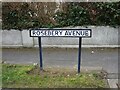 Roseberry Avenue sign