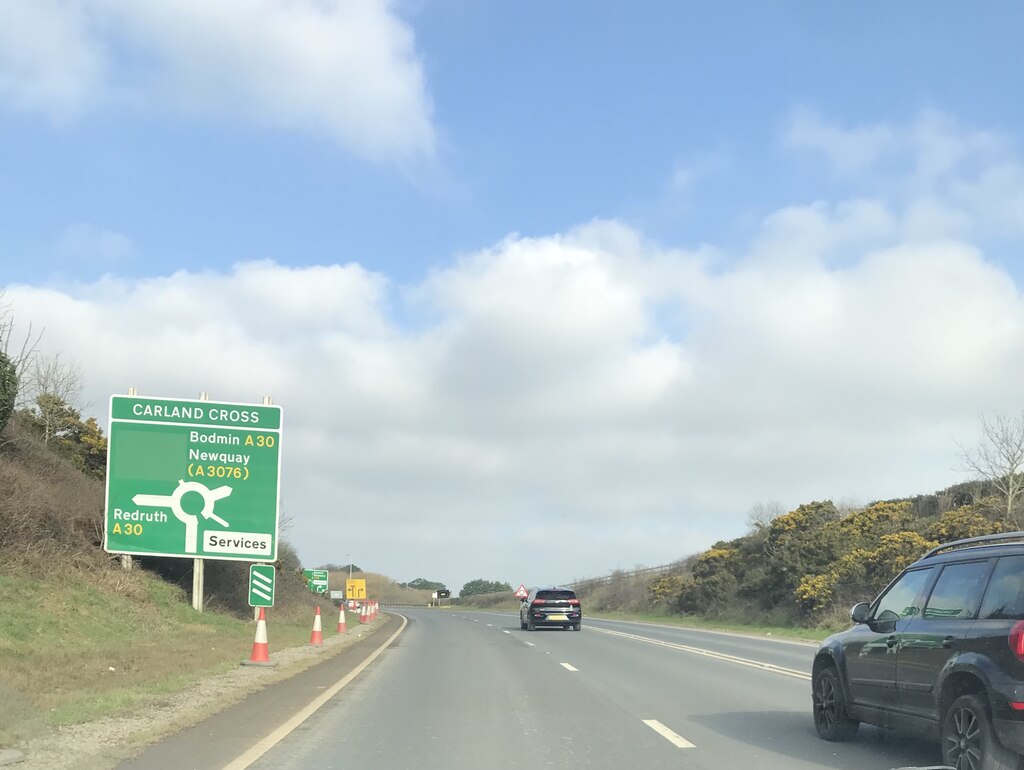 A39 A30 Carland Cross © Paul Barnett Cc By Sa 2 0 Geograph Britain