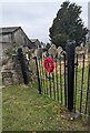 SO2101 : Churchyard entrance gates, St Illtyd, Aberbeeg, Blaenau Gwent by Jaggery