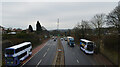 SE1119 : Huddersfield Road (A629) seen from Lindley Moor Road, Ainley Top by habiloid