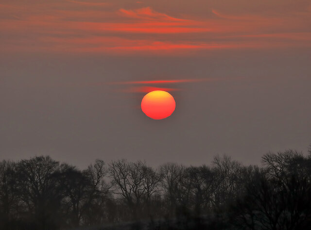 A February sunrise over Wester Hill
