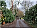 Looking towards a former railway bridge from the rectory