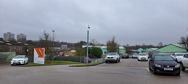 Car dealership car park, Whiffler Road Industrial Estate