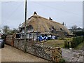 House being re-thatched at Crawley