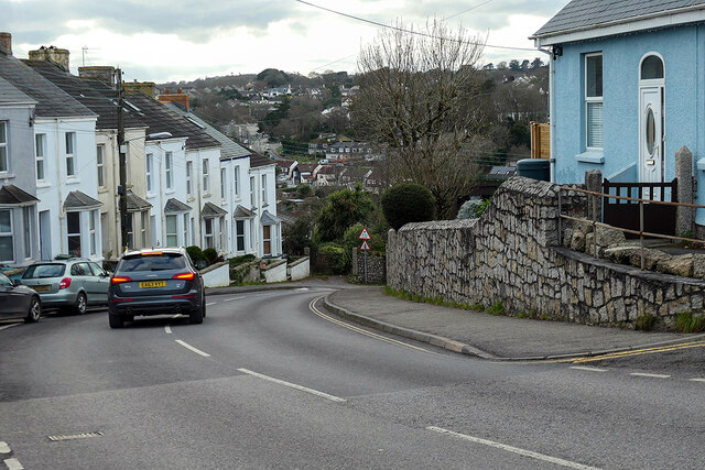 Penmere Hill, running down to Swanvale, Falmouth