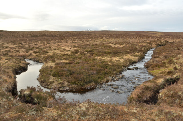Meander Bend on the Allt Meadhonach Watercourse, Sutherland