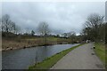 Canal and passing train in Saltaire