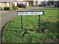 Heron Mews sign