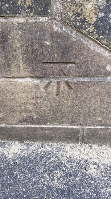 Benchmark on side of steps to door of... © Roger Templeman :: Geograph ...