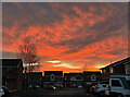 Red sky at night over Stourport-on-Severn, Worcs