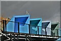 TM5491 : Lowestoft: 'Eastern Edge', 72 Council beach huts; 36 for sale 36 to rent weekly  1 by Michael Garlick