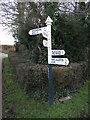 ST4249 : Stoughton Cross signpost by Neil Owen