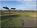 Signpost in Manor Fields Park