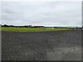 Sports field and car park at Harray