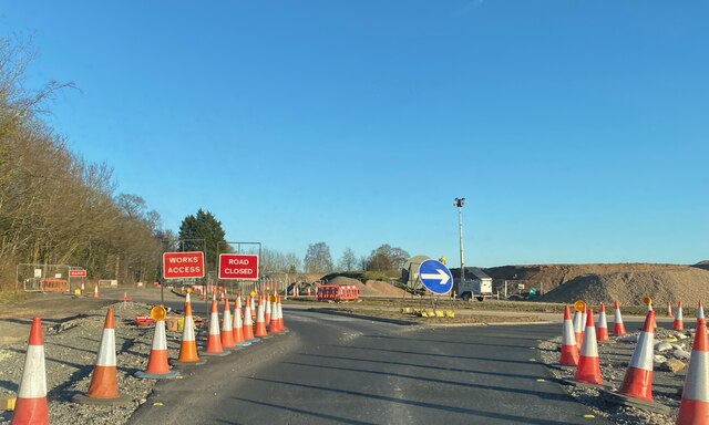 HS2 works, Solihull district, February 2022