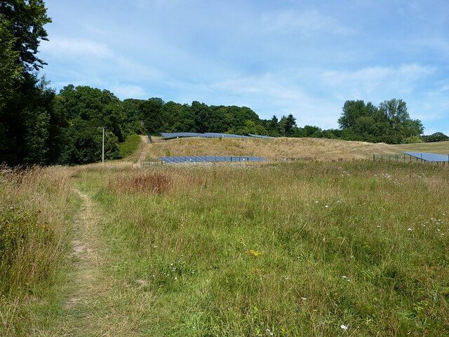 Riverside path and solar panels near... © Richard Law :: Geograph ...