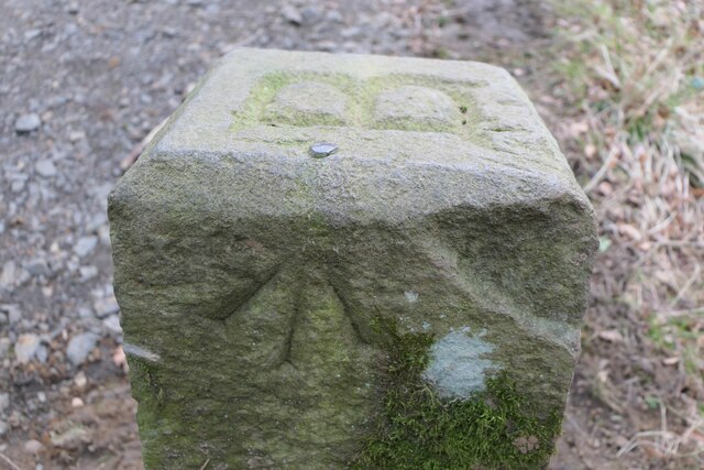 Rivet benchmark on stone, Douk Plantation, Falkland